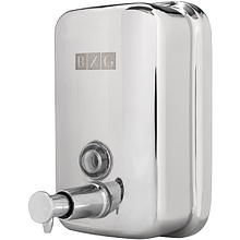 Диспенсер для жидкого мыла BXG "SD Н1-500", 0.5 л, ручной, металл, серебристый, глянцевый
