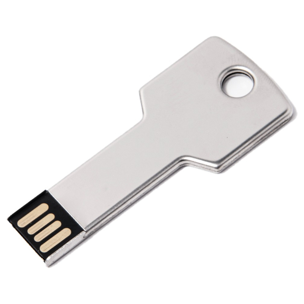 USB Flash накопитель 2.0 "Key", 16 Gb, металл, серебристый