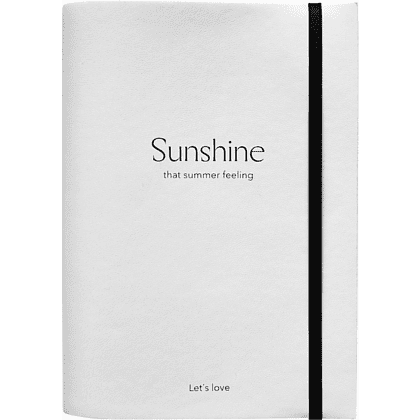 Ежедневник недатированный "Sunshine", А5, 2025, на резинке, белый