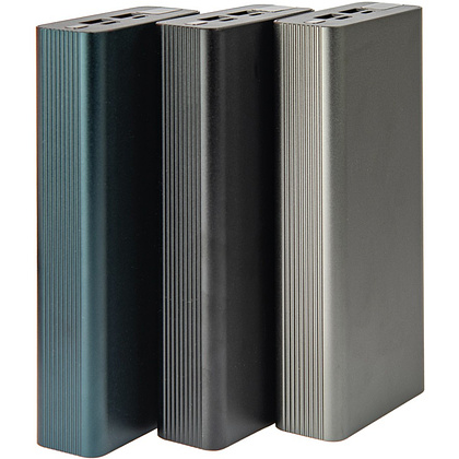 Внешний аккумулятор Power Bank "Iron line 20", 20000 mAh, металл, синий - 4