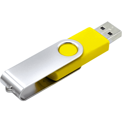 Карта памяти USB Flash 2.0 16 Gb VDF-008, пластик, метал, желтый  - 2