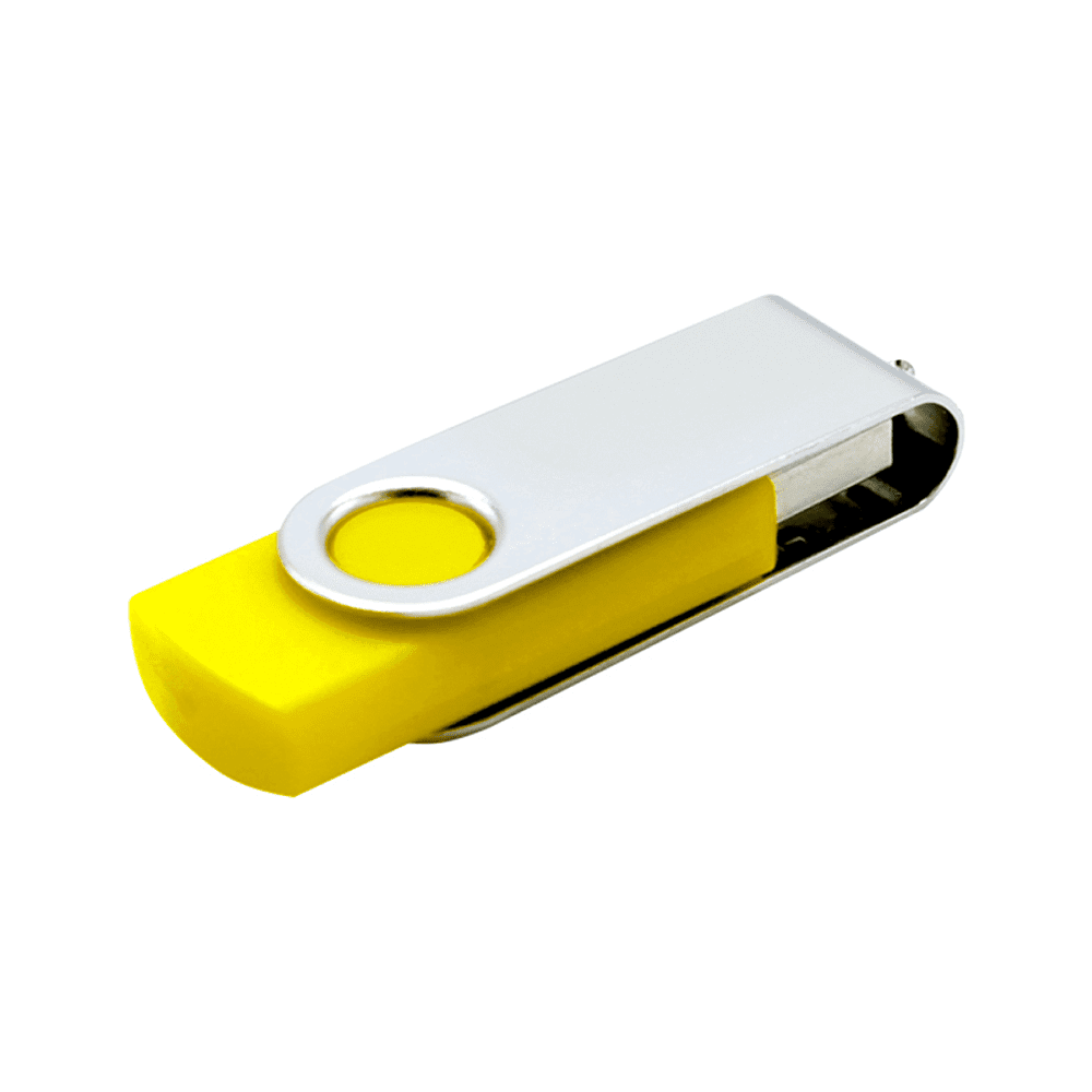 Карта памяти USB Flash 2.0 16 Gb VDF-008, пластик, метал, желтый 