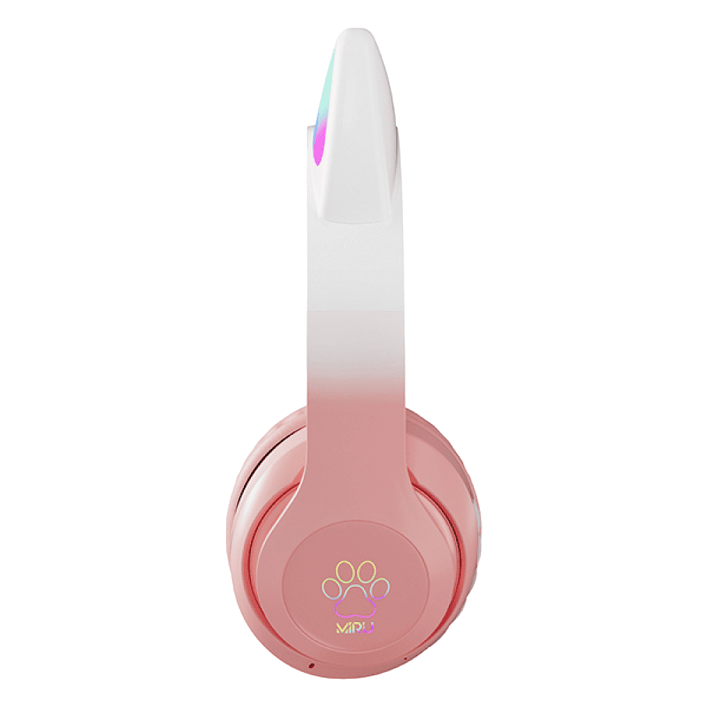 Наушники  беспроводные Miru "CAT EP-W10", Bluetooth, розовый  - 4