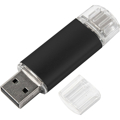 USB Flash накопитель 2.0 "Assorti", 8 Gb, OTG/Type-C, черный - 2