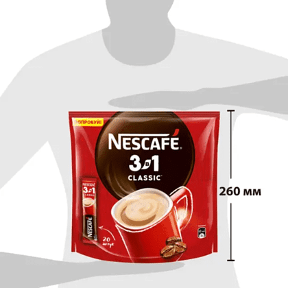 Кофейный напиток "Nescafe" 3в1, растворимый, 20 шт./упак. - 2