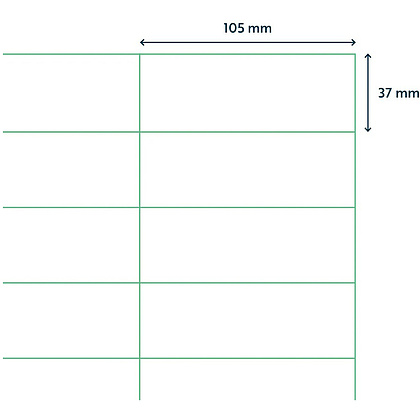 Самоклеящиеся этикетки универсальные "Rillprint", 105х37,  белый    - 2