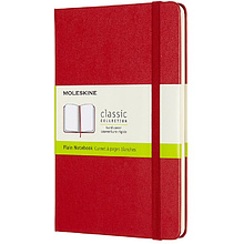 Блокнот "Classic Medium", А5, 120 листов, нелинованный, красный