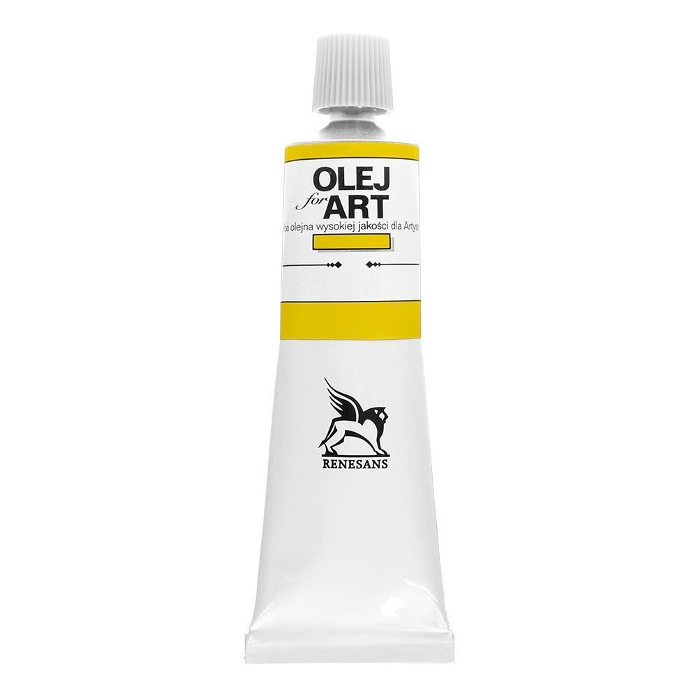 Краски масляные Renesans "Oils for art", 09 желтый кадмий лимонный, 60 мл, туба