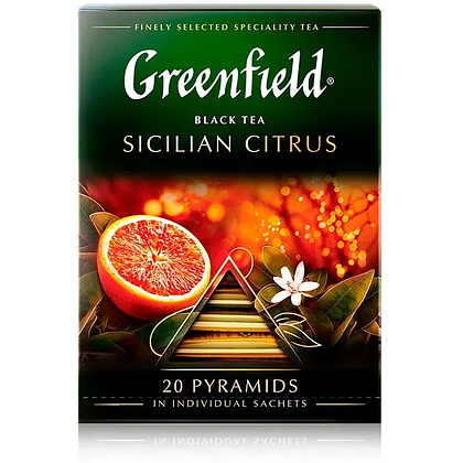 Чай черный Greenfield "Sicilian Citrus", в пирамидках, 20 шт