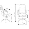 Кресло для руководителя Бюрократ T-9950, кожзам, металл, черный - 6