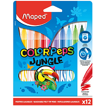 Фломастеры Maped "Jungle", 12 шт., -30%