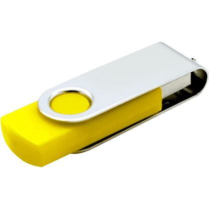 Карта памяти USB Flash 2.0 16 Gb VDF-008, пластик, метал, желтый 