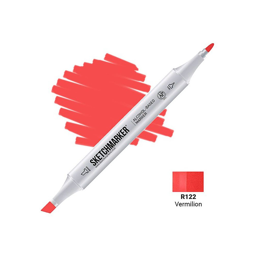 Маркер перманентный двусторонний "Sketchmarker", R122 киноварь