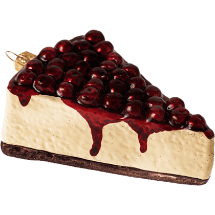 Украшение елочное "Cheesecake Slice", 9 см, стекло, разноцветный