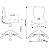 Кресло детское "Бюрократ CH-W204/F", ткань, пластик, голубой Sticks 06 - 6