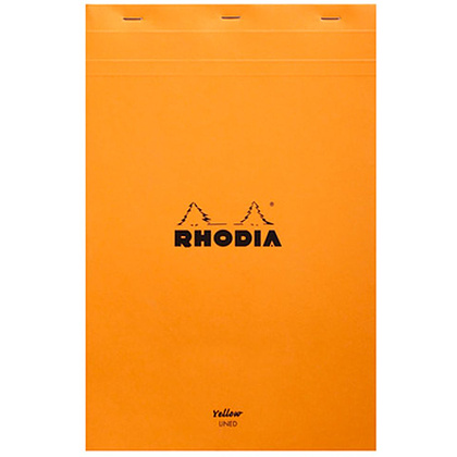 Блокнот "Rhodia", А4+, 80 листов, линейка, оранжевый