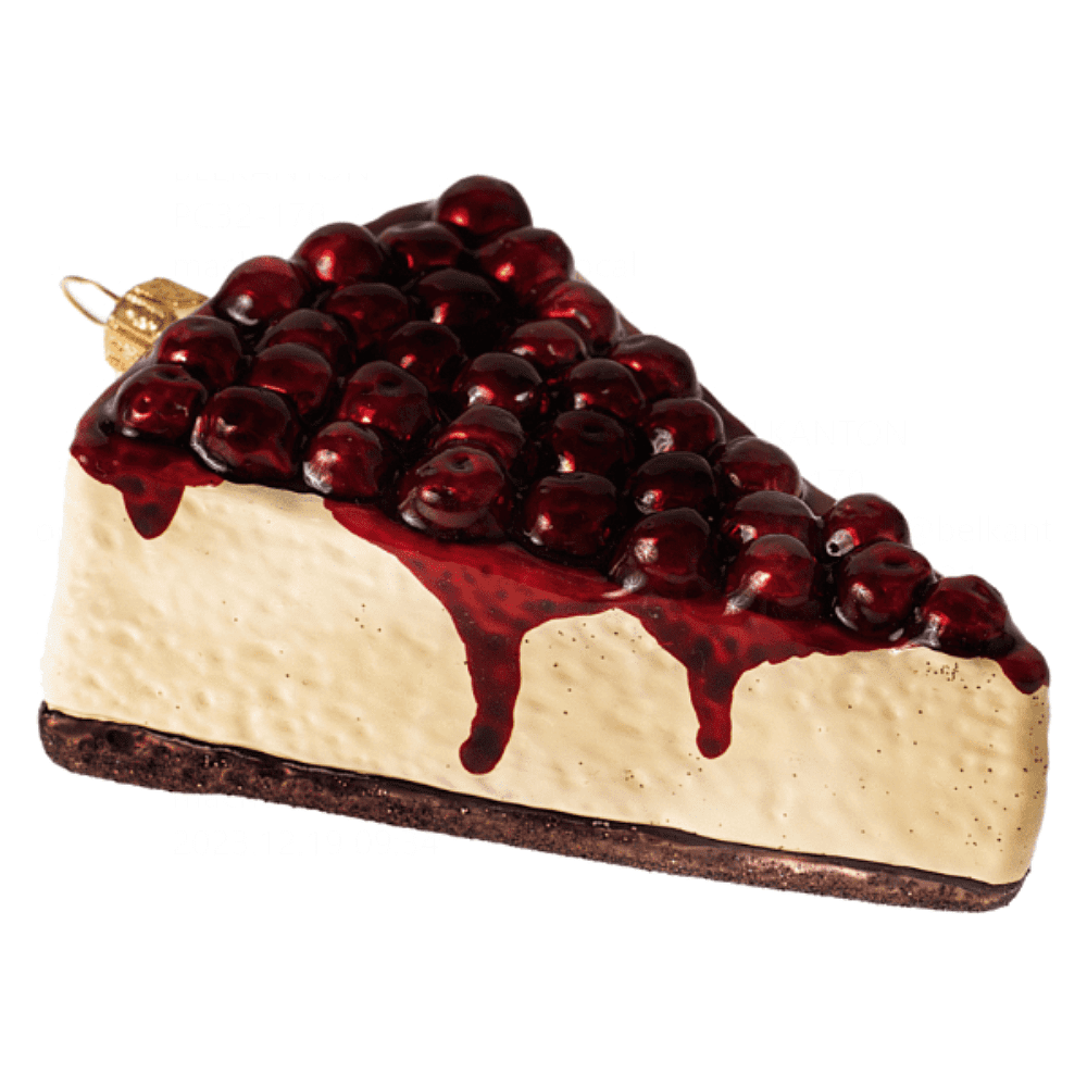 Украшение елочное "Cheesecake Slice", 9 см, стекло, разноцветный