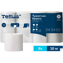 Бумага туалетная  Tellus Комфорт T4, 8 рулонов, 3 слоя