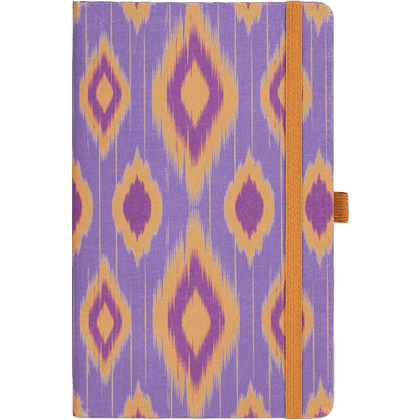 Блокнот "Ikat lilac sand", А5, 96 листов, линейка, фиолетовый, оранжевый - 2