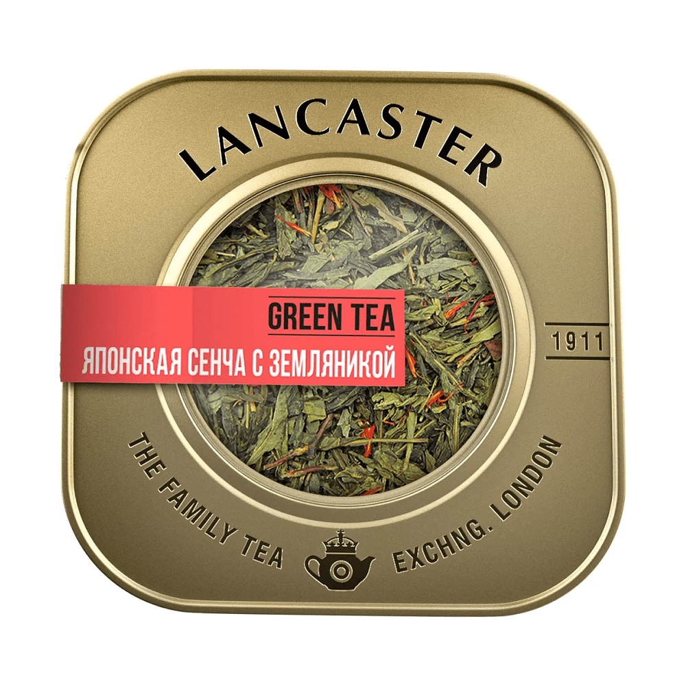 Чай LANCASTER "Сенча с земляникой", 75гр., зеленый