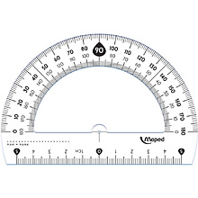 Транспортир 180° Maped, 10 см, прозрачный