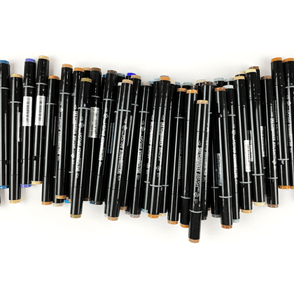 Маркер перманентный двусторонний "Sketchmarker Brush", R42 цикламен - 4