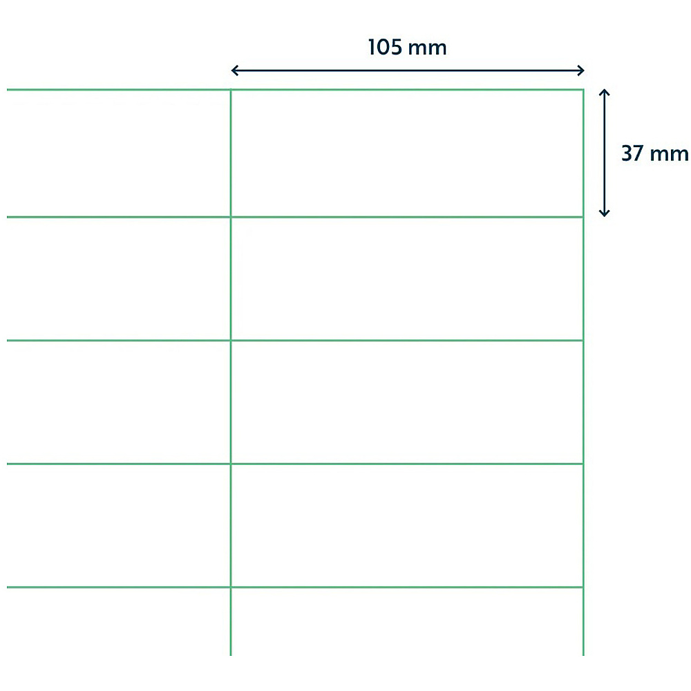Самоклеящиеся этикетки универсальные "Rillprint", 105х37,  белый    - 2