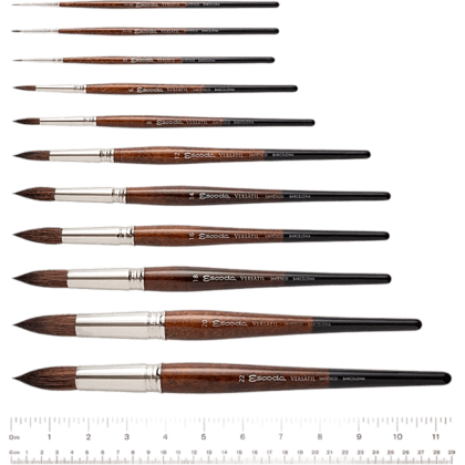 Кисть "Escoda Versatil Brush S/H 1540", синтетика, круглая, №10 - 3