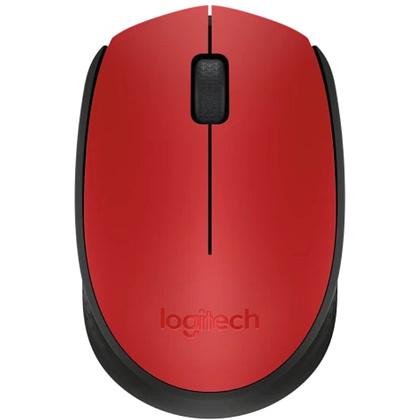 Мышь Logitech "Mouse M171", беспроводная, 1000 dpi, 3 кнопки, красный