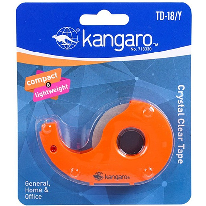 Диспенсер для клейкой ленты "Kangaro TD-18/Y", ассорти