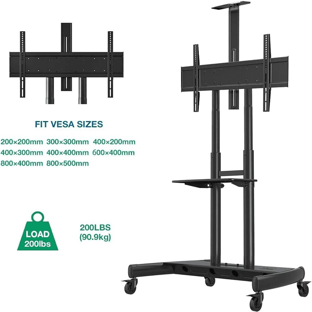 Стойка мобильная под ТВ NB AVA1800-70-1P, черный - 5