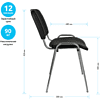 Стул для посетителей Helmi HL-F01 ИЗО CH экокожа, черный - 4