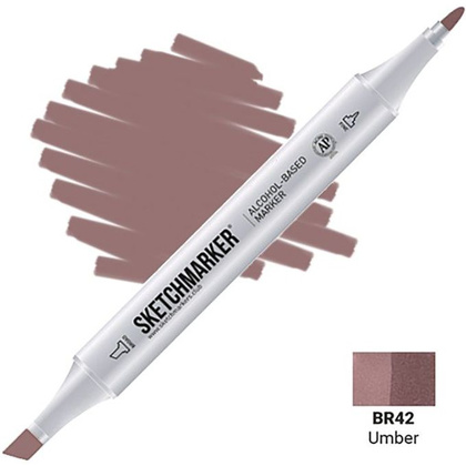 Маркер перманентный двусторонний "Sketchmarker", BR42 умбра