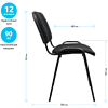 Стул для посетителей Helmi HL-F01 ИЗО BL ткань, черный - 4