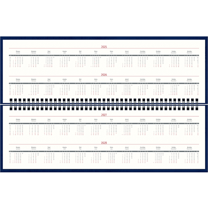 Еженедельник датированный "xGold", кожзам., синий, срез золотистый, 2025 - 2