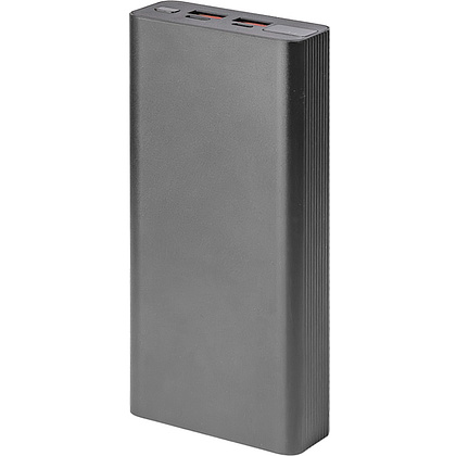 Внешний аккумулятор Power Bank "Iron line 20", 20000 mAh, металл, серебристый