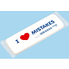 Ластик Milan "I love mistakes", 14x4,4 см, белый - 2