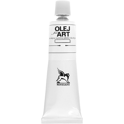 Краски масляные Renesans "Oils for art", 02 белила титановые, 60 мл, туба