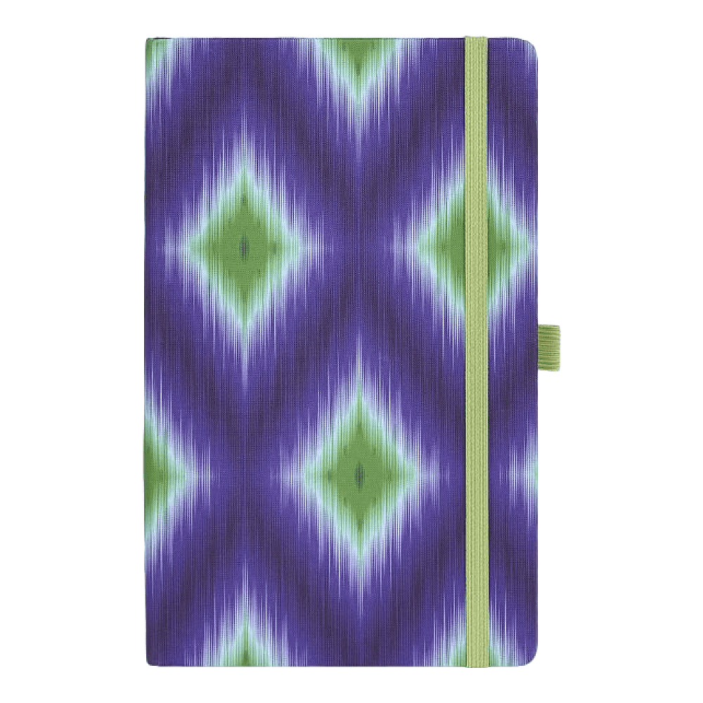 Блокнот "Ikat blue emerald", А5, 96 листов, фиолетовый, зеленый - 2