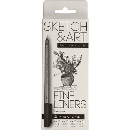 Набор ручек капиллярных "Professional Fine Liners", 4 штуки