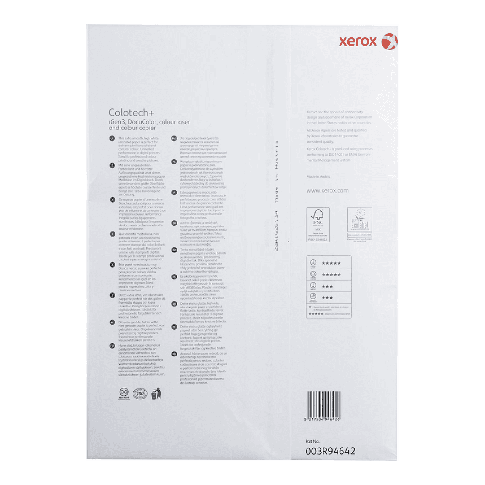 Бумага "Xerox Colotech+",  A3, 500л, 90г/м - 2