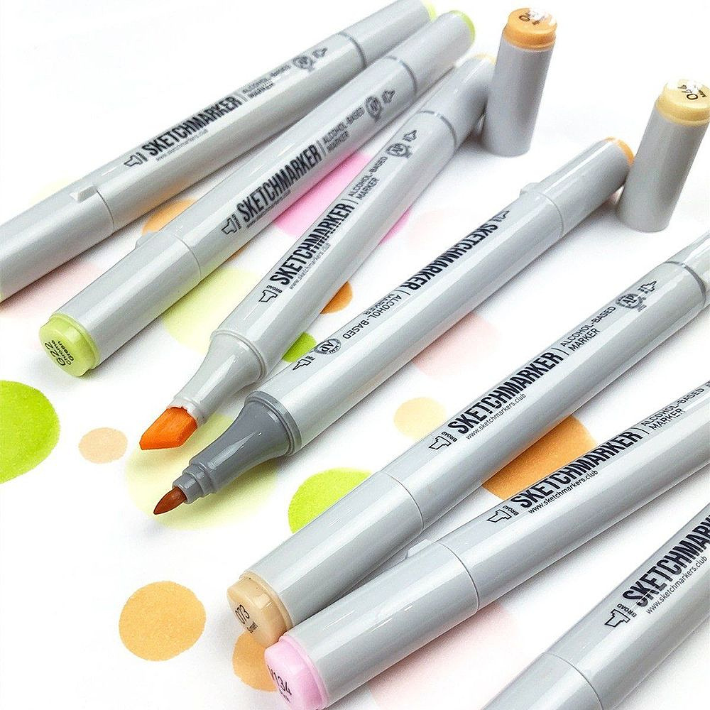 Маркер перманентный двусторонний "Sketchmarker", B82 сизый - 3