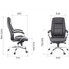 Кресло для руководителя "Kron", экокожа, металл, черный - 4