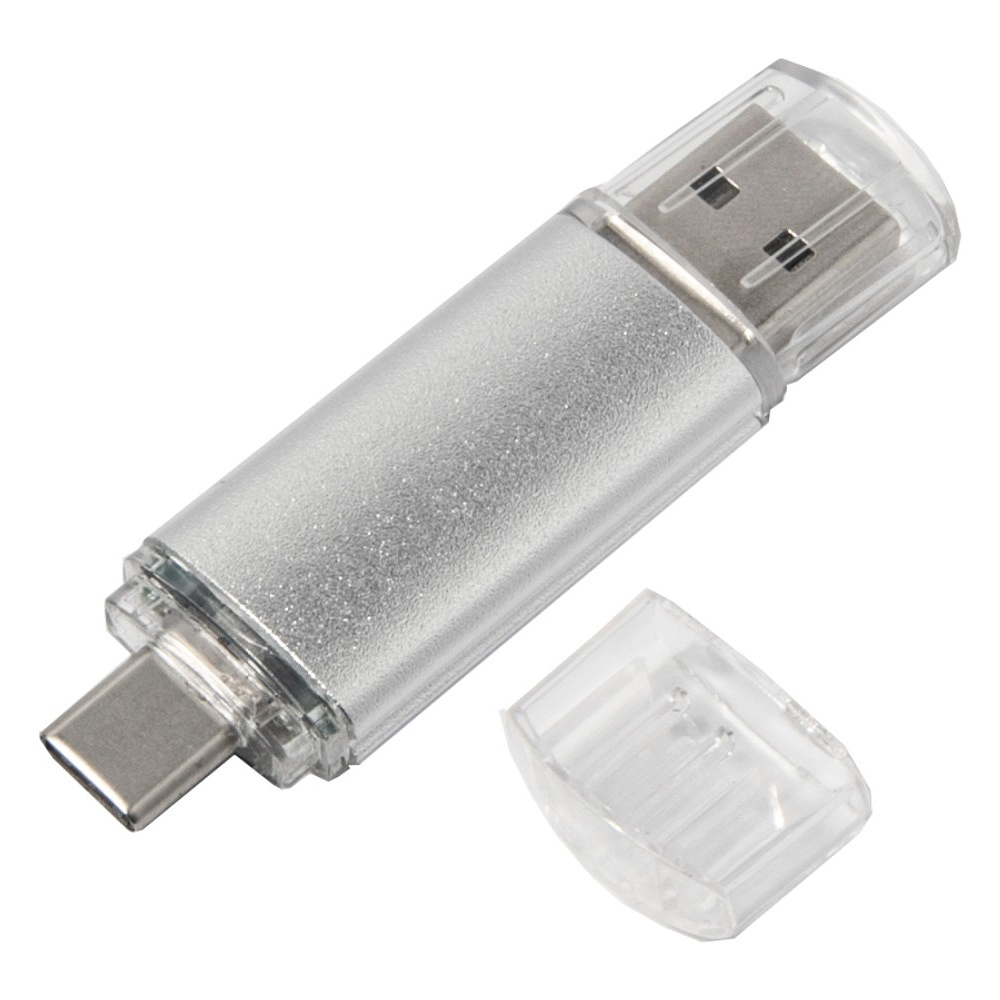 USB Flash накопитель 2.0 "Assorti", 16 Gb, OTG/Type-C, серебристый - 3