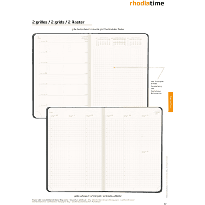 Еженедельник датированный "Rhodiatime" 2025, А5, 80 листов. коричневый - 2