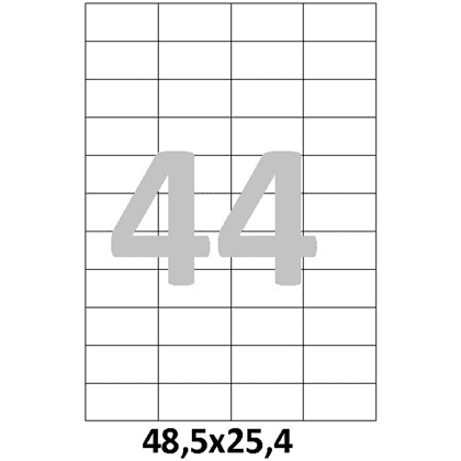 Самоклеящиеся этикетки Yesli:, 48,5х25.4, 100 листов, 44 шт, белый - 2