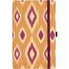 Блокнот "Ikat mustard blush", А5, 96 листов, линейка, оранжевый, бордовый - 2