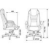 Кресло для руководителя Бюрократ "T-9923WALNUT", кожа, металл, слоновая кость - 7