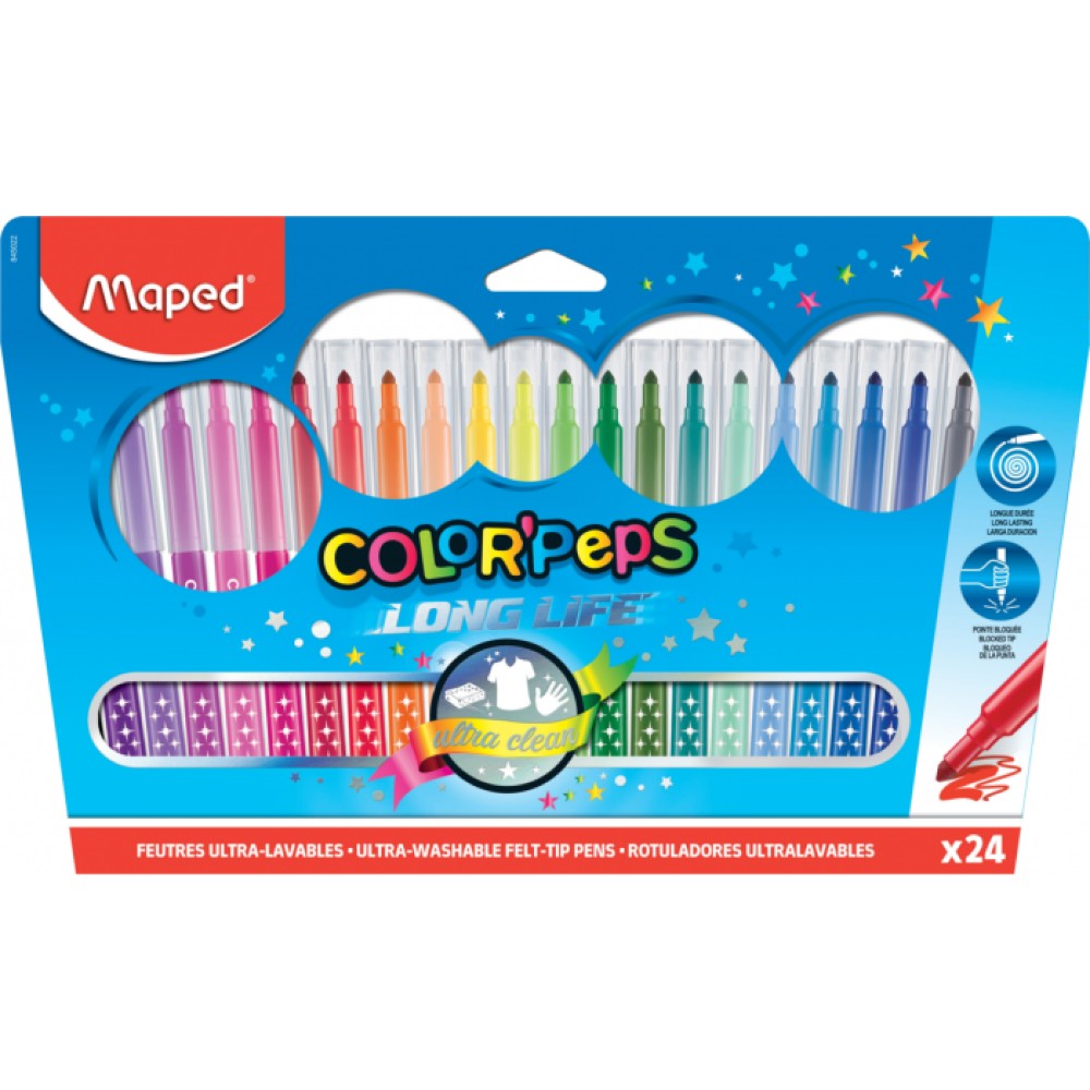 Фломастеры Maped "Color Peps", 24 шт