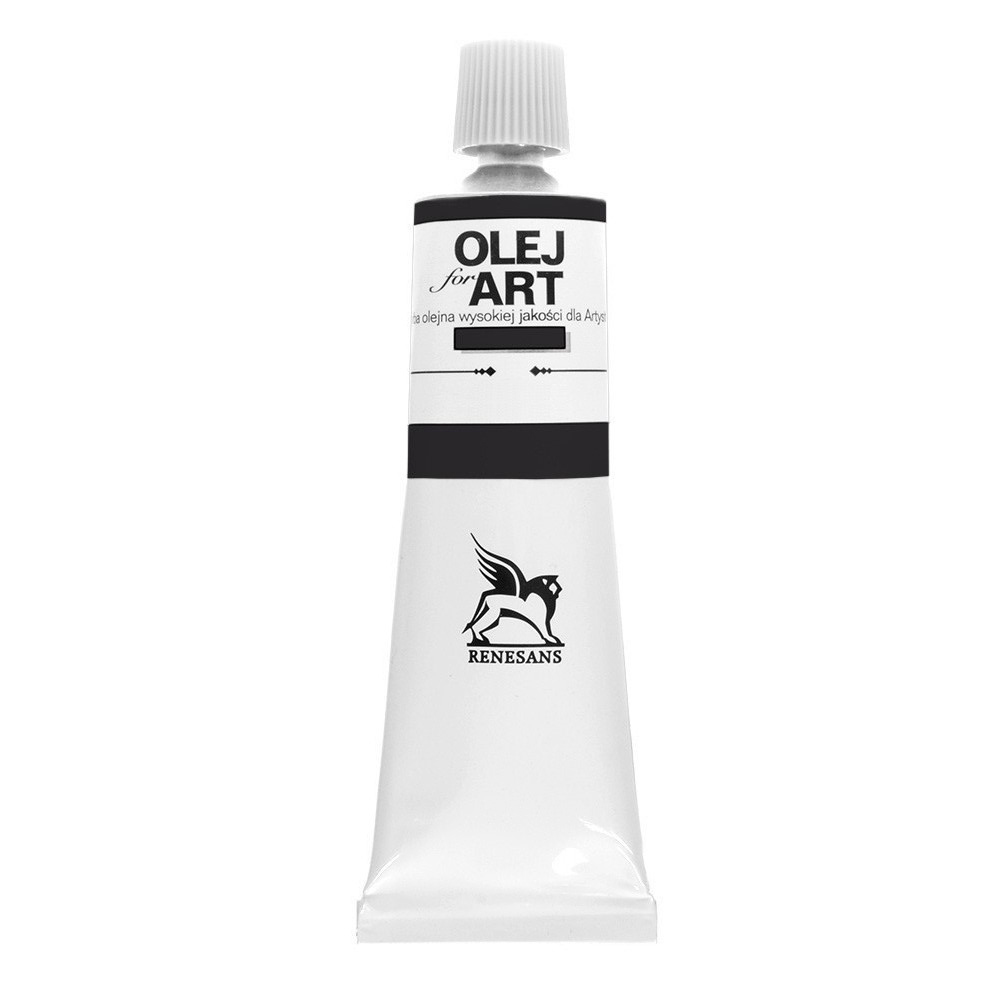 Краски масляные Renesans "Oils for art", 49 черная слоновая кость, 60 мл, туба